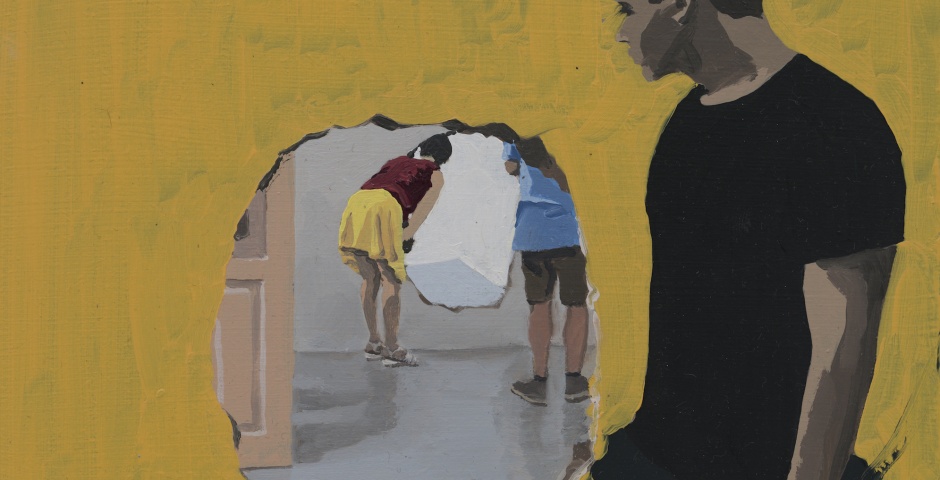 Follow The Yellow Brick Wall, 2015, oil, 23x23cm